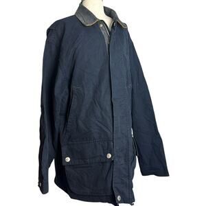Nautica Navy Blue Men's Jacket Barn Coat - sz L
